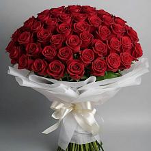 Букет 101 Красная роза Блэк Мэджик в Верхнее Синячихе