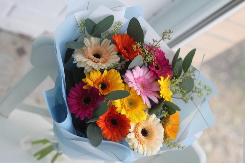 Букет цветов из: Герберы в Верхнее Синячихе