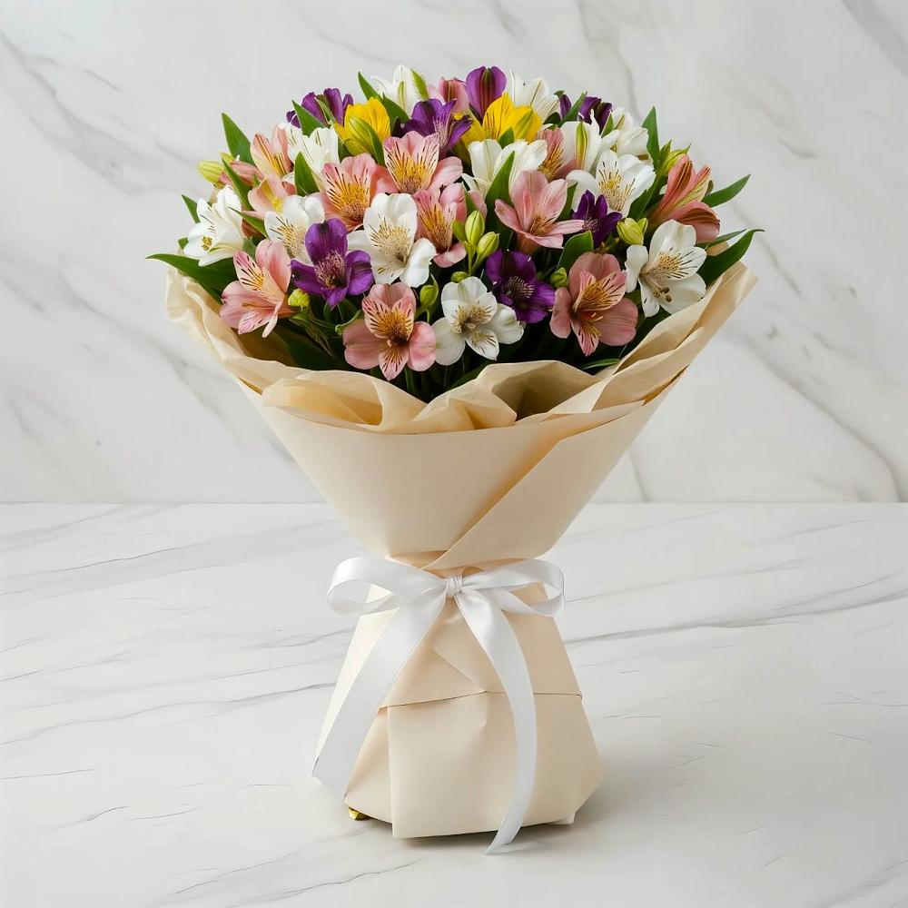 Букет цветов из: Альстромерии в Верхнее Синячихе