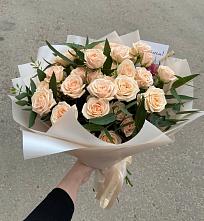 Букет Кремовые розы Латте в Верхнее Синячихе