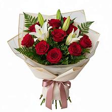 Букет цветов из:  Лилии и Розы #REPLACE_PRED# Верхнее Синячихе