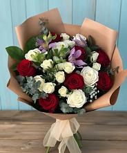 Букет цветов из:  Розы и Альстромерии в Верхнее Синячихе