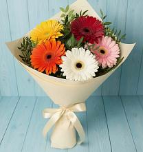 Букет цветов из:  Герберы #REPLACE_PRED# Верхнее Синячихе