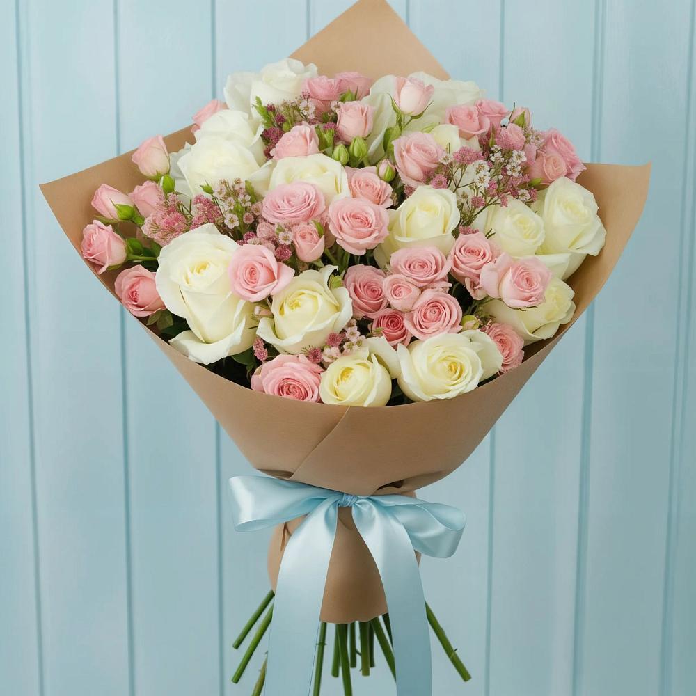 Букет цветов из: Розы в Верхнее Синячихе