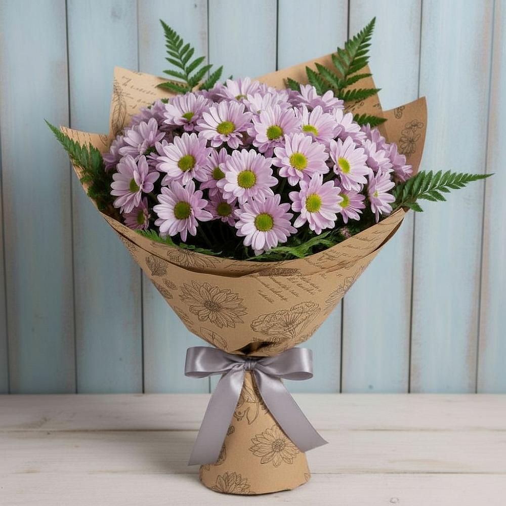 Букет цветов из: Хризантемы в Верхнее Синячихе