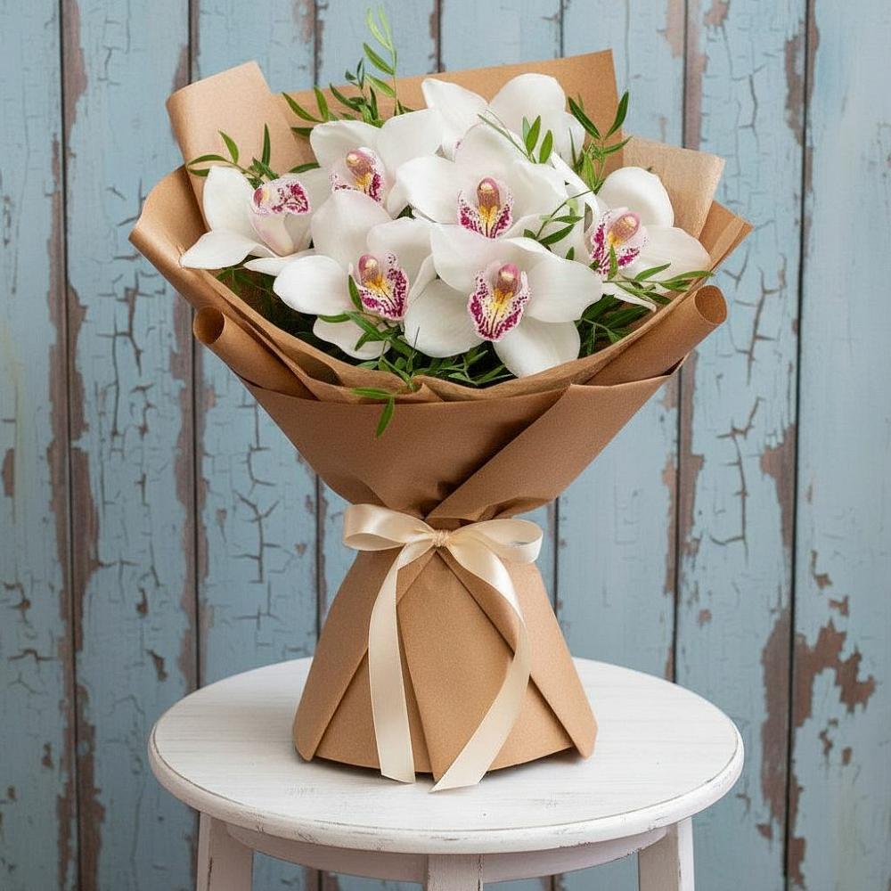 Букет цветов из: Орхидеи и Розы в Верхнее Синячихе