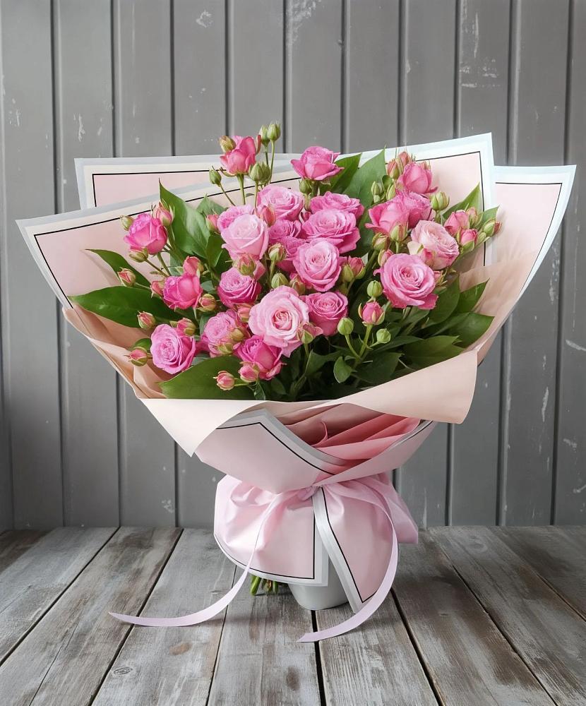 Букет Розовый кустик в Верхнее Синячихе