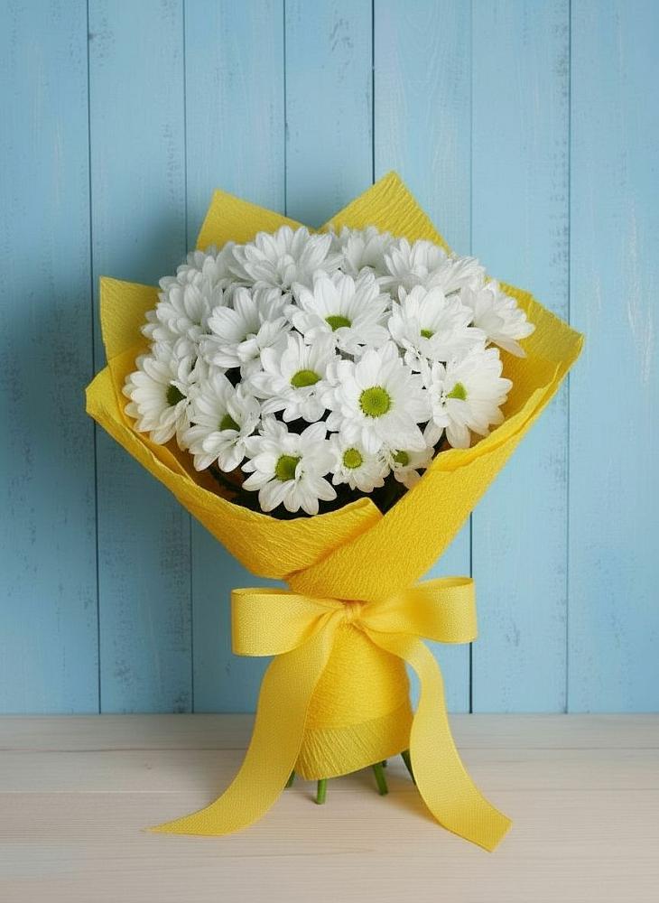 Букет цветов из: Хризантемы в Верхнее Синячихе