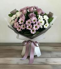 Букет цветов из:  Хризантемы и Розы #REPLACE_PRED# Верхнее Синячихе