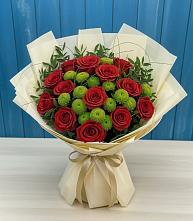 Букет цветов из:  Розы и Хризантемы в Верхнее Синячихе