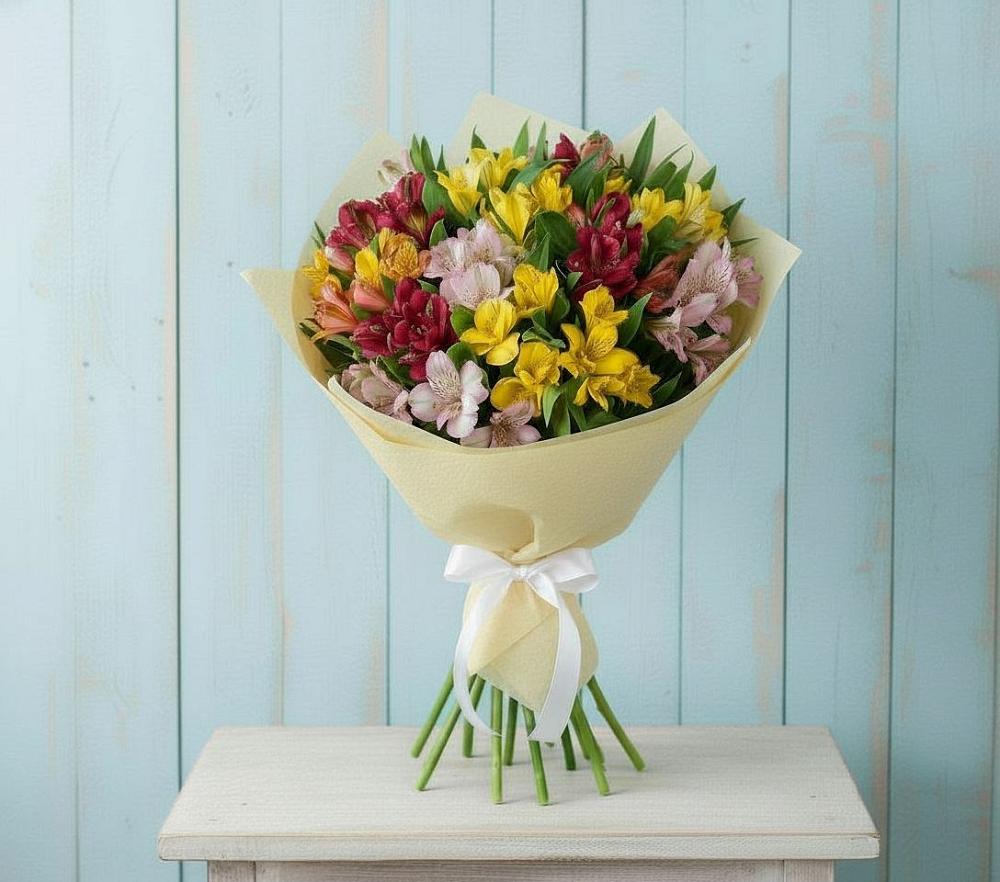 Букет цветов из: Альстромерии в Верхнее Синячихе
