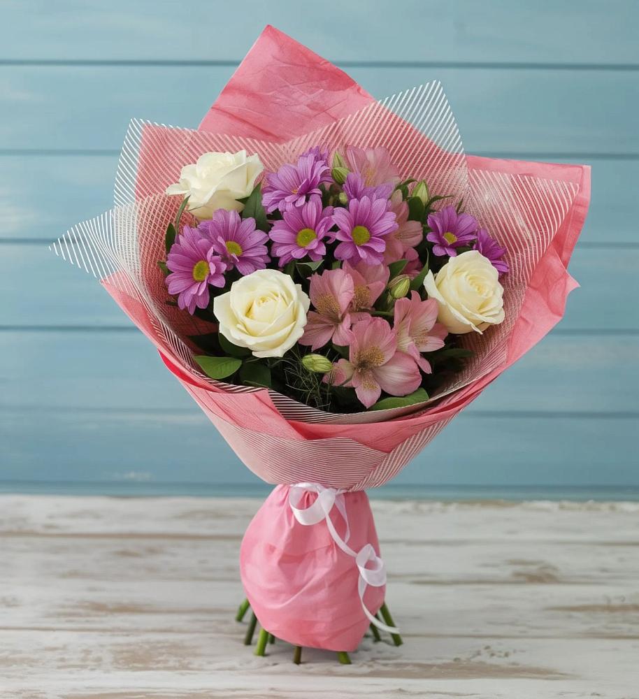 Букет цветов из: Герберы в Верхнее Синячихе