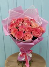 Букет 15 Розовых роз Равель в Верхнее Синячихе