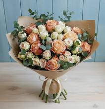 Букет цветов из:  Альстромерии и Розы в Верхнее Синячихе
